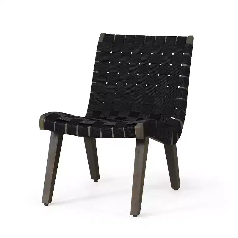Okak 16.7 Sedie a Sdraio Rustiche da Esterno con Cinghia in Corda Intrecciata in Legno di Acacia per Giardino, Portico, Piscina e Cortile, Mobili da Esterno con Seduta