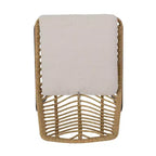 Okak 17.5 sedie a sdraio Boho Industrial da patio con cuscino, set di 2, sedie da pranzo in rattan da esterno, mobili da esterno