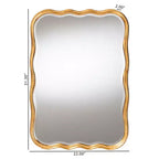 Baxton Studio Fredrika Antique Goldleaf Scalloped Wood Accent Wall Mirror