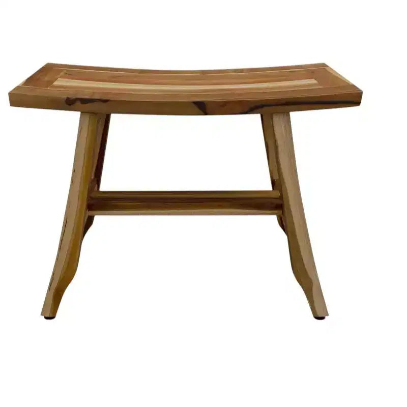 HomeRoots 24 Panca da doccia rettangolare in teak marrone
