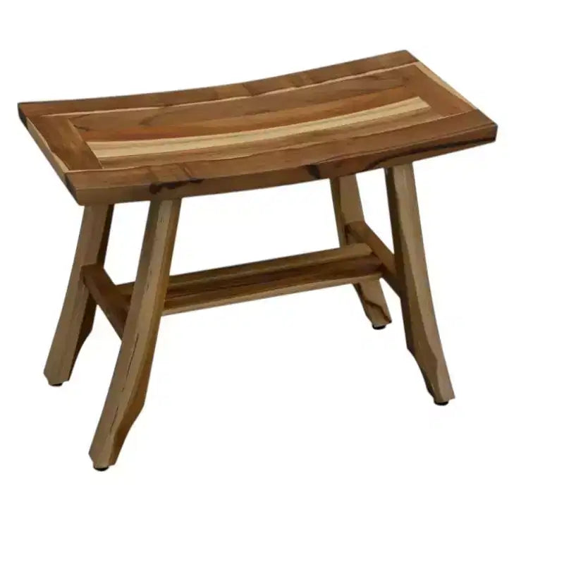 HomeRoots 24 Panca da doccia rettangolare in teak marrone