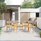 Okak 17.2 Sedie da pranzo da patio Premium in acacia sedie rustiche d'accento, set di 2, poltrona da esterno per veranda, giardino e cortile, sedute per mobili da patio, Teak