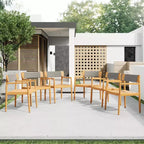 Okak 17.2 Sedie da pranzo da patio Premium in acacia sedie rustiche d'accento, set di 2, poltrona da esterno per veranda, giardino e cortile, sedute per mobili da patio, Teak