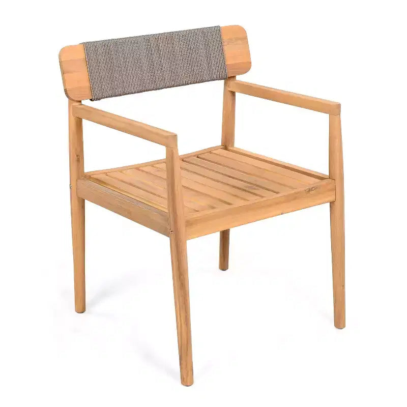 Okak 17.2 Sedie da pranzo da patio Premium in acacia sedie rustiche d'accento, set di 2, poltrona da esterno per veranda, giardino e cortile, sedute per mobili da patio, Teak