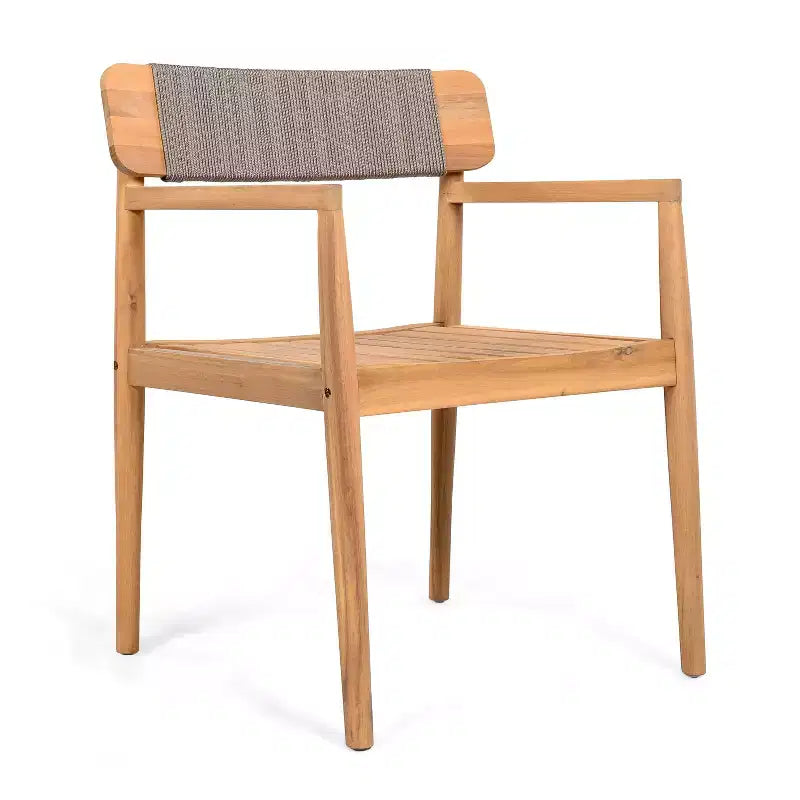 Okak 17.2 Sedie da pranzo da patio Premium in acacia sedie rustiche d'accento, set di 2, poltrona da esterno per veranda, giardino e cortile, sedute per mobili da patio, Teak