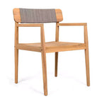 Okak 17.2 Sedie da pranzo da patio Premium in acacia sedie rustiche d'accento, set di 2, poltrona da esterno per veranda, giardino e cortile, sedute per mobili da patio, Teak