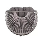 Okak Modern PE Wicker Patio Egg Chair Rattan Accent Chairs with Comfy Upholstery Outdoor&Indoor,Chic Accent Chair for Porch,Backyard&Garden,Gray