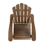 Okak Rustic Adirondack Rocking Chair Premium Acacia Accent Chairs with Cup Holder,1 Pc,Outdoor Lazy Chair for Porch,Backyard&Garden,Brown