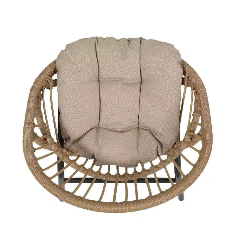 Okak 17 Sleek Wicker Rattan Patio Accent Chairs with Curved Back,Set of 2,Ergonomics Outdoor Leisure Chair for Porch,Garden&Backyard,400lbs Max