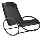 Okak Patio Pool Lounger Outdoor Rocking Chair with Breathable Mesh Seat,1 Pc,Sun Bathing Chair Chaise Lounge for Pool,Beach,Porch&Backyard