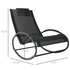 Okak Patio Pool Lounger Sedia a Dondolo da Esterno con Seduta in Rete Traspirante, 1 Pezzo, Sedia a Sdraio per Piscina, Spiaggia, Veranda e Giardino
