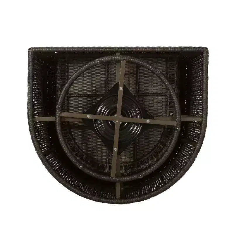Okak 360 Sedie da Giardino Girevoli, Poltrone Club da Esterno in Rattan Intrecciato a Mano con Base in Alluminio e Cuscini Rimovibili, Salotto da Esterno, Singola, Marrone