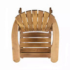 Okak Sedia a dondolo rustica Adirondack in acacia di alta qualità, 1 pezzo, sedia pigra da esterno per portico, cortile e giardino, naturale
