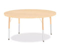 Jonti-Craft Berries Elementary Height Maple Top/Edge Round Table 48 x 48 in Beige