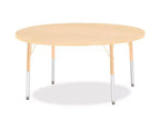 Jonti-Craft Berries Elementary Height Maple Top/Edge Round Table 48 x 48 in Beige