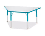Jonti-Craft Berries Elementary Height Prism Edge Trapezoid Table (24 x 48) in Blue