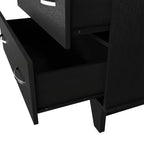 Cassettiera doppia moderna Okak a 6 cassetti, armadio alto 80,5 cm con guide in metallo e base rialzata, comò per camera da letto per l'organizzazione dei vestiti