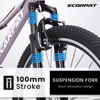 Mountain bike Zeus & Ruta 26 con 21 velocità, sospensione anteriore, freno a V, telaio in acciaio al carbonio, per ragazzi e donne