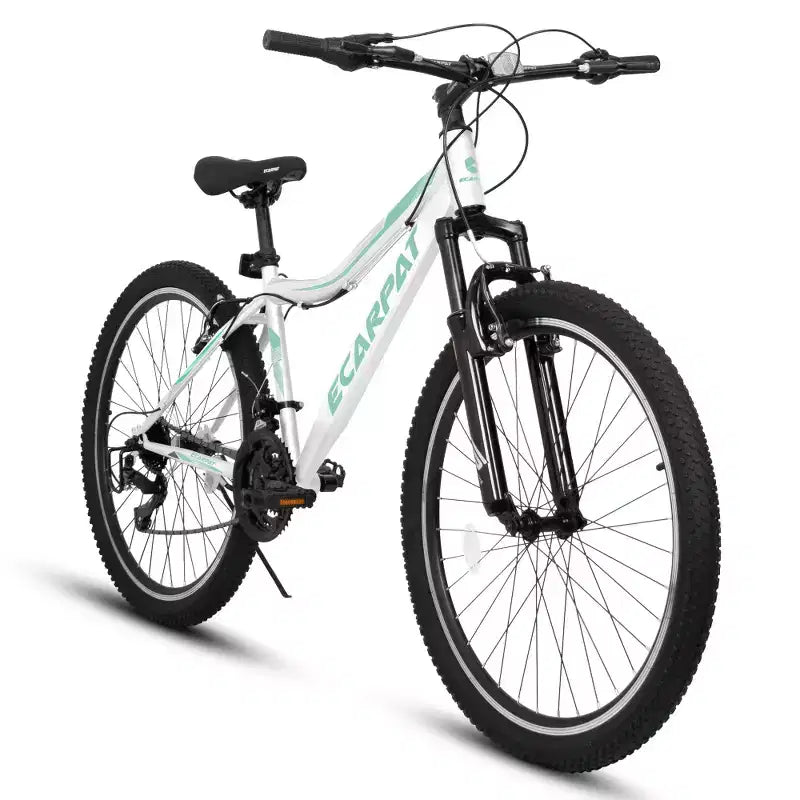 Mountain bike Zeus & Ruta 26 con 21 velocità, sospensione anteriore, freno a V, telaio in acciaio al carbonio, per ragazzi e donne
