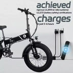Bicicletta Elettrica per Adulti, Ebike Pieghevole con Pneumatici Fat da 20 x 4.0, Batteria Rimovibile da 500W 48V e Cambio a 7 Velocità Ideale per il Pendolarismo