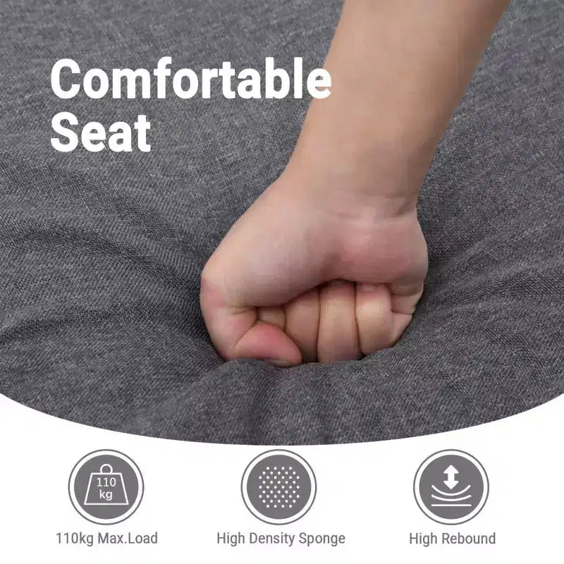 vidaXL Recliner in Modern Brown Fabric - High Comfort and Adjustable Backrest & Footrest, Thick Padding, Durable Upholstery with Side Pocket