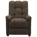vidaXL Recliner in Modern Brown Fabric - High Comfort and Adjustable Backrest & Footrest, Thick Padding, Durable Upholstery with Side Pocket
