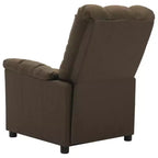 vidaXL Recliner in Modern Brown Fabric - High Comfort and Adjustable Backrest & Footrest, Thick Padding, Durable Upholstery with Side Pocket