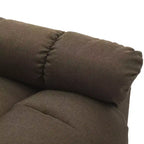 vidaXL Recliner in Modern Brown Fabric - High Comfort and Adjustable Backrest & Footrest, Thick Padding, Durable Upholstery with Side Pocket