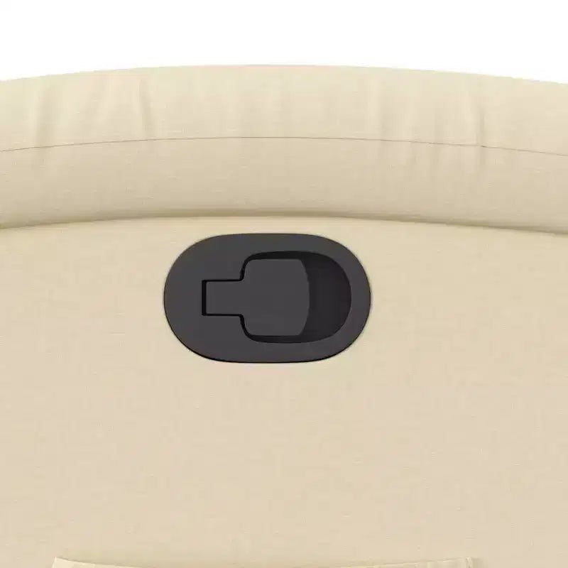 vidaXL Poltrona Relax Reclinabile Elettrica Panna - Alzapersona Elettrico, Schienale Reclinabile Manualmente, Poltrona Imbottita in Tessuto per Anziani, Telaio Robusto