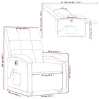 vidaXL Electric Lift Massage Recliner Chair - Wine Red Fabric, Motorized Stand-Up Assist, Reclining, Vibration, Home Theater