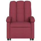 vidaXL Electric Lift Massage Recliner Chair - Wine Red Fabric, Motorized Stand-Up Assist, Reclining, Vibration, Home Theater