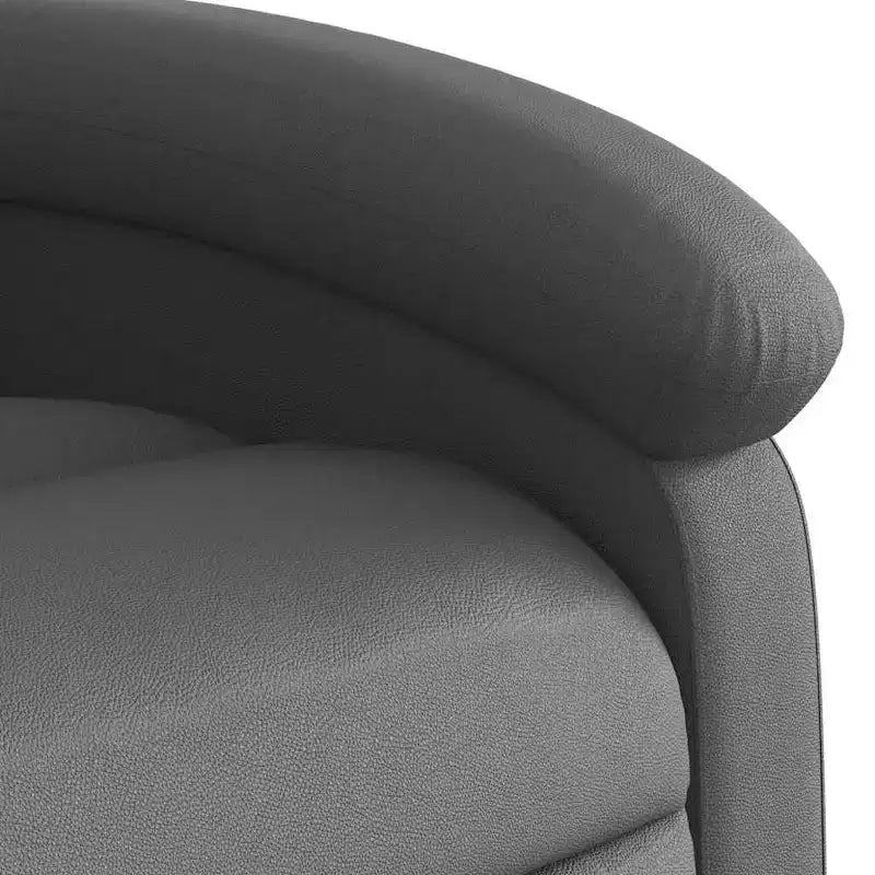 vidaXL Poltrona reclinabile massaggiante elettrica grigia in vera pelle