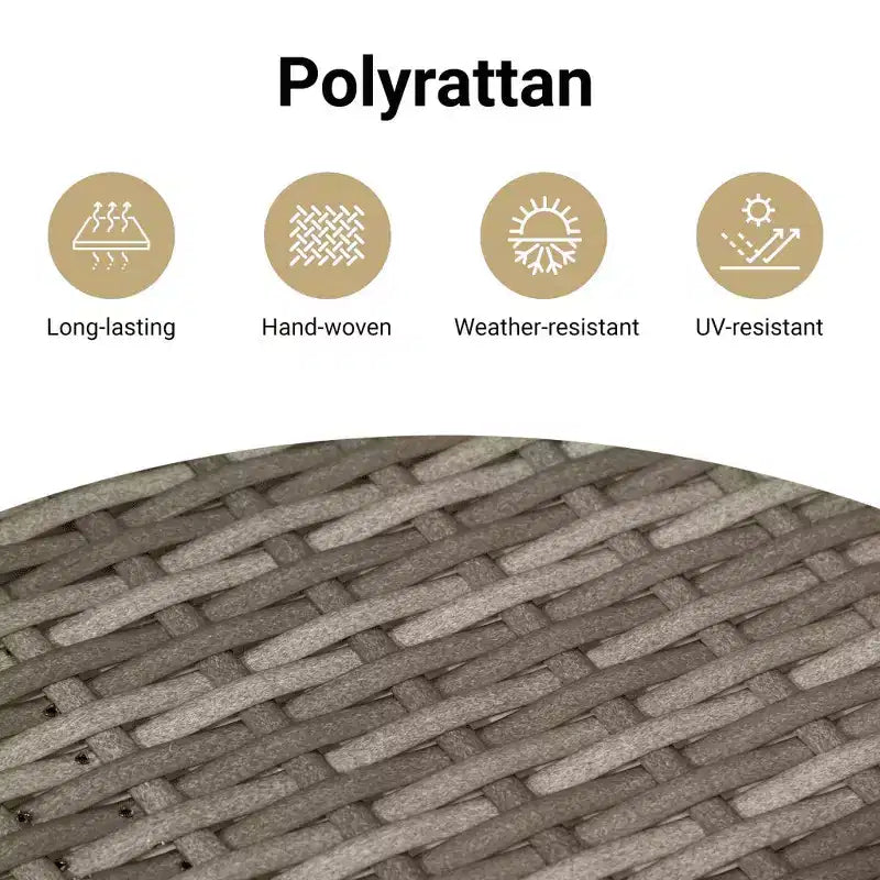 vidaXL Sedie Reclinabili da Giardino con Cuscini - Set da 2 pz, Polyrattan Grigio, Schienale Regolabile, Sedute da Esterno Resistenti alle Intemperie
