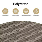 vidaXL Sedie Reclinabili da Giardino con Cuscini - Set da 2 pz, Polyrattan Grigio, Schienale Regolabile, Sedute da Esterno Resistenti alle Intemperie