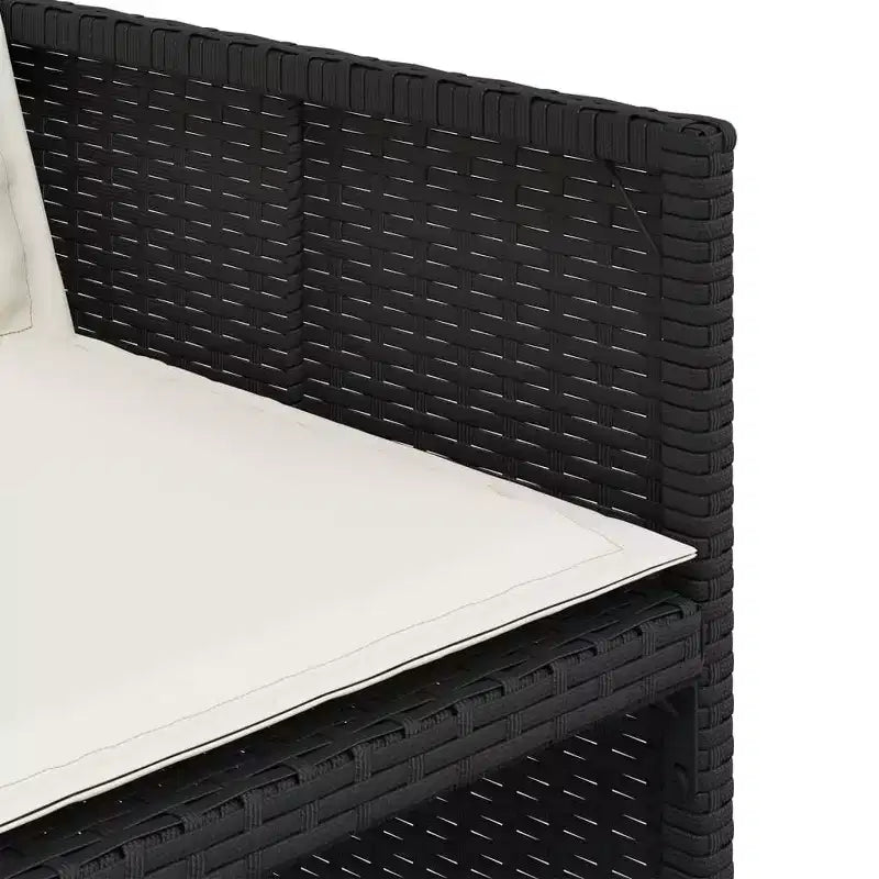vidaXL Sedie da Giardino con Cuscini - Rattan PE Nero Struttura in Acciaio | Set di Mobili da Esterno per Giardino/Patio