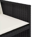 vidaXL Sedie da Giardino con Cuscini - Rattan PE Nero Struttura in Acciaio | Set di Mobili da Esterno per Giardino/Patio