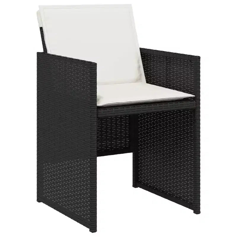 vidaXL Sedie da Giardino con Cuscini - Rattan PE Nero Struttura in Acciaio | Set di Mobili da Esterno per Giardino/Patio