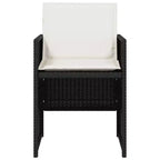 vidaXL Sedie da Giardino con Cuscini - Rattan PE Nero Struttura in Acciaio | Set di Mobili da Esterno per Giardino/Patio
