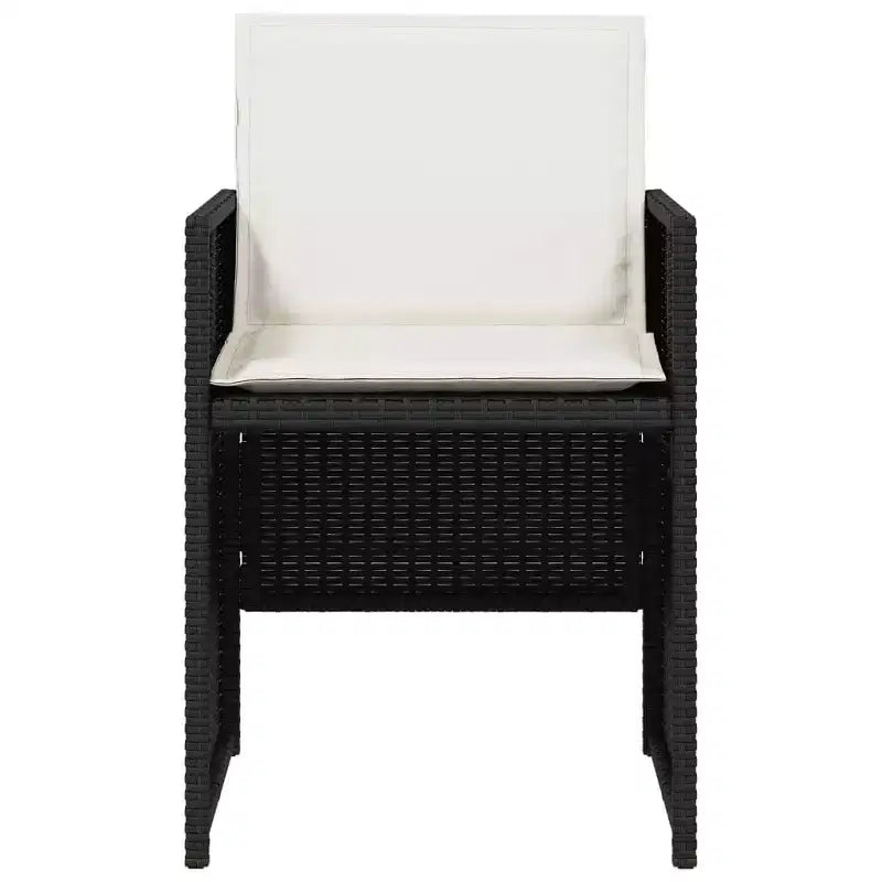 vidaXL Sedie da Giardino con Cuscini - Rattan PE Nero Struttura in Acciaio | Set di Mobili da Esterno per Giardino/Patio