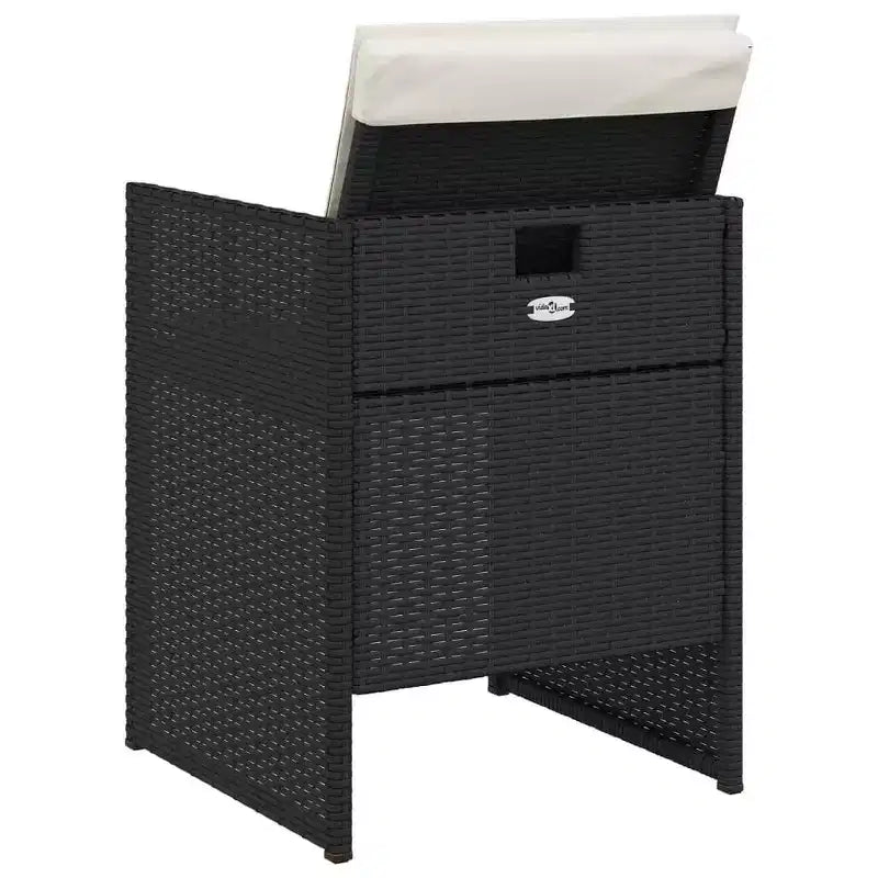 vidaXL Sedie da Giardino con Cuscini - Rattan PE Nero Struttura in Acciaio | Set di Mobili da Esterno per Giardino/Patio