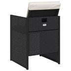vidaXL Sedie da Giardino con Cuscini - Rattan PE Nero Struttura in Acciaio | Set di Mobili da Esterno per Giardino/Patio