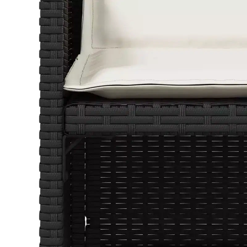 vidaXL Sedie da Giardino con Cuscini - Rattan PE Nero Struttura in Acciaio | Set di Mobili da Esterno per Giardino/Patio