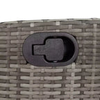 vidaXL Sedie Reclinabili da Giardino 2 pz - Rattan Sintetico Grigio con Cuscini Blu Scuro, Schienale/Poggiapiedi Regolabili, Telaio in Acciaio Verniciato a Polvere