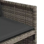 vidaXL Sedie da giardino con cuscini 4 pz Grigio Polyrattan