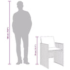 vidaXL Sedie da giardino con cuscini 4 pz Grigio Polyrattan