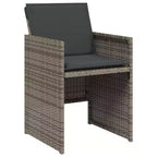 vidaXL Sedie da giardino con cuscini 4 pz Grigio Polyrattan