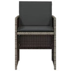 vidaXL Sedie da giardino con cuscini 4 pz Grigio Polyrattan