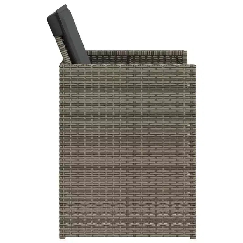 vidaXL Sedie da giardino con cuscini 4 pz Grigio Polyrattan