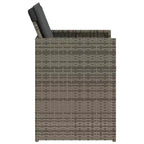 vidaXL Sedie da giardino con cuscini 4 pz Grigio Polyrattan