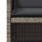 vidaXL Sedie da giardino con cuscini 4 pz Grigio Polyrattan